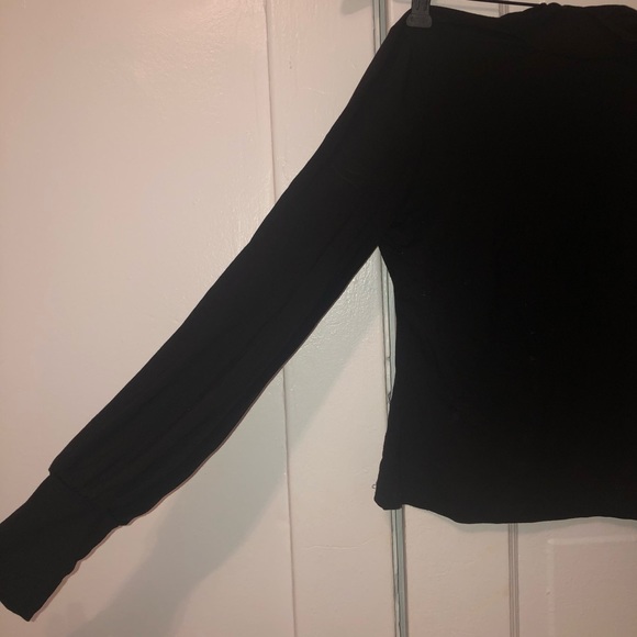 Lulus Black open back Turtle neck - Picture 2 of 3